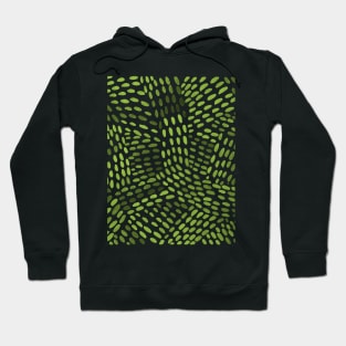 Watercolor dotted lines - sap green Hoodie